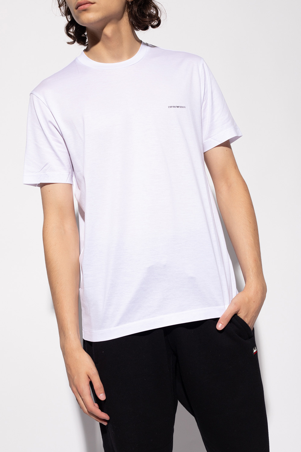 White Logo-printed T-shirt Emporio Armani - Vitkac AS